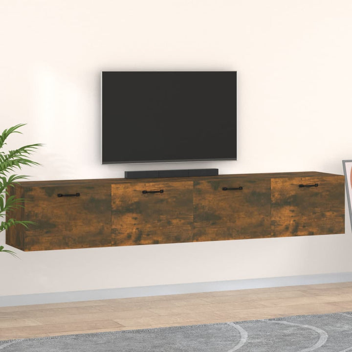 vægskabe 2 stk. 100x36,5x35 cm konstrueret træ sonoma-eg