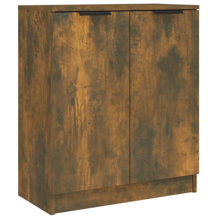 skænke 2 stk. 60x30x70 cm konstrueret træ røget egetræsfarve