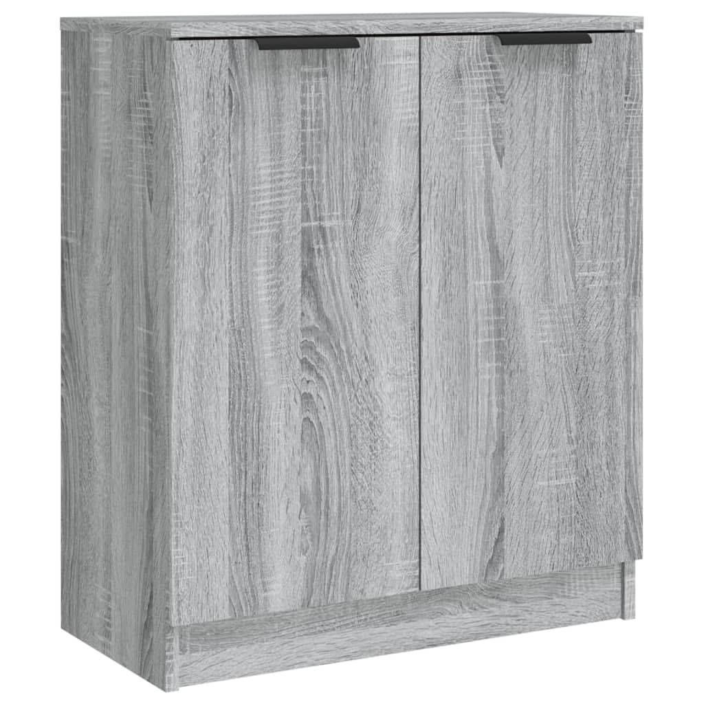 skænke 2 stk. 60x30x70 cm konstrueret træ grå sonoma-eg