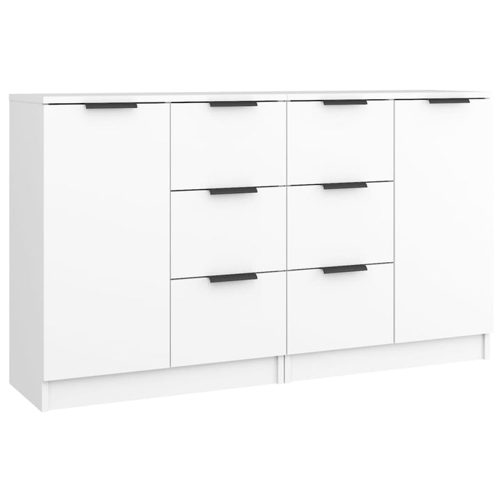 skænke 2 stk. 60x30x70 cm konstrueret træ hvid