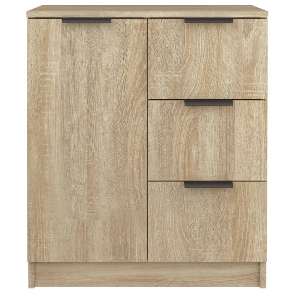 skænke 2 stk. 60x30x70 cm konstrueret træ sonoma-eg