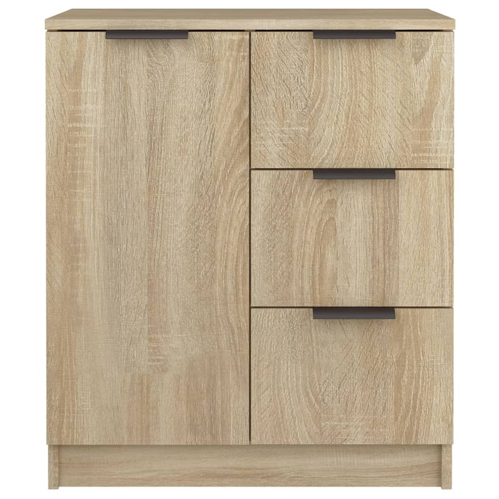 skænke 2 stk. 60x30x70 cm konstrueret træ sonoma-eg
