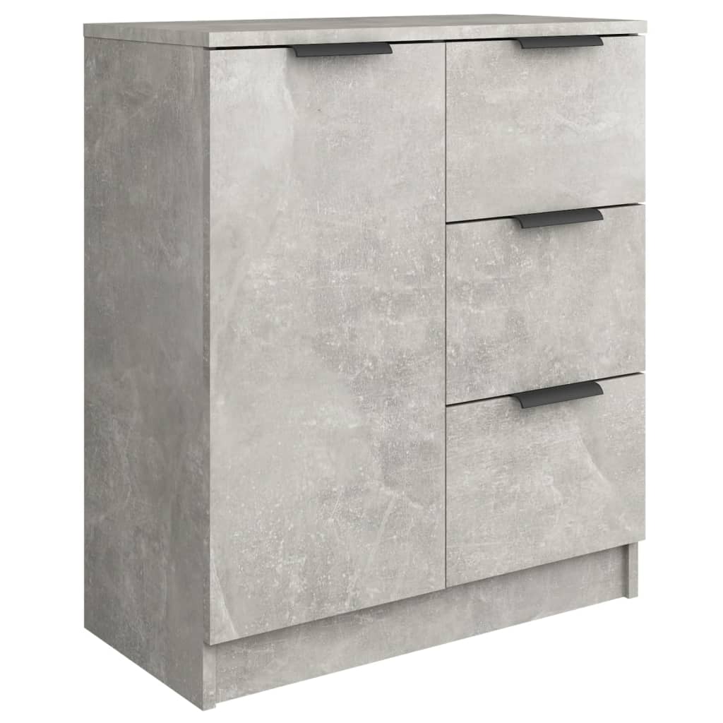 skænke 2 stk. 60x30x70 cm konstrueret træ betongrå