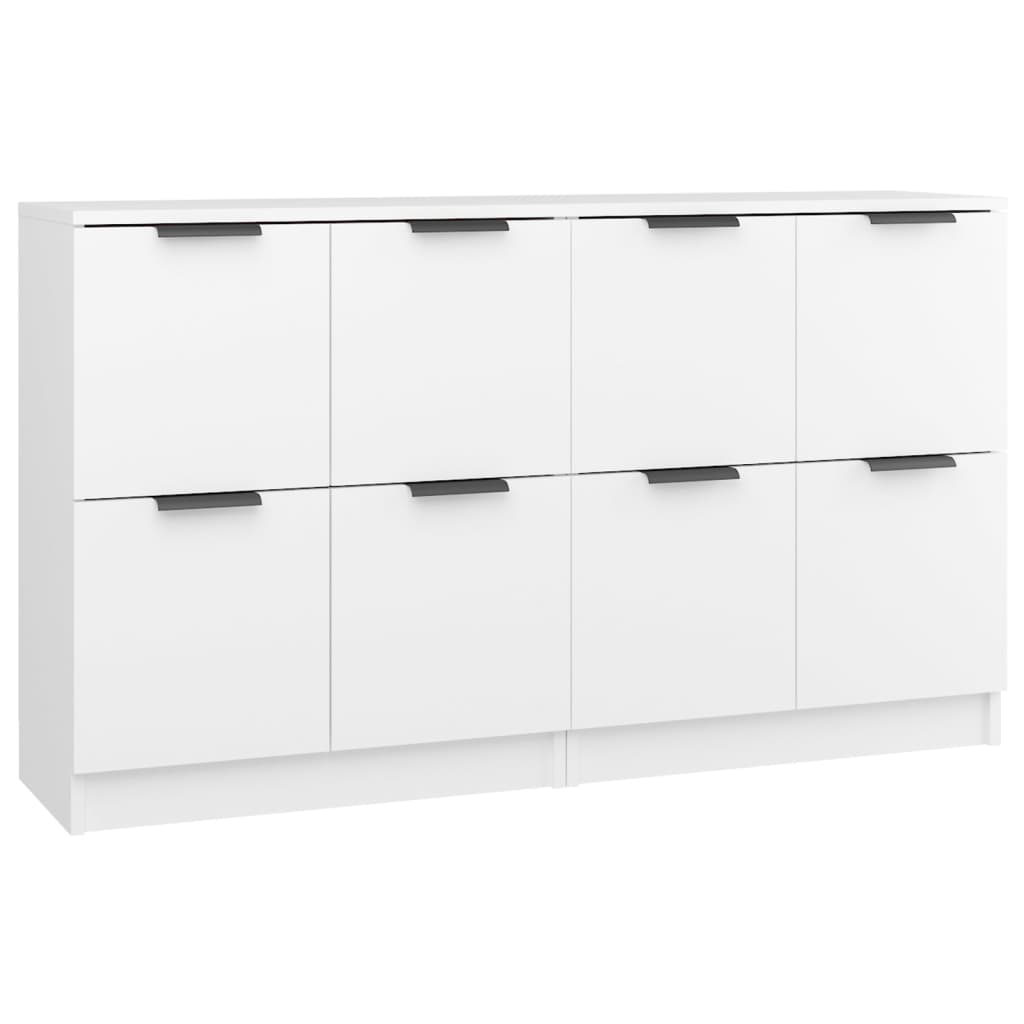 skænke 2 stk. 60x30x70 cm konstrueret træ hvid