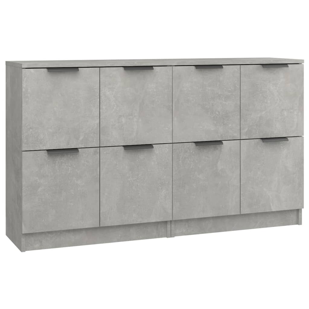 skænke 2 stk. 60x30x70 cm konstrueret træ betongrå