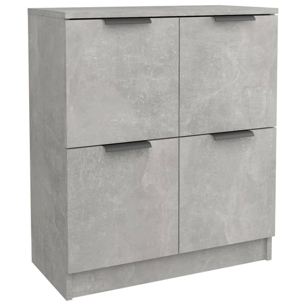 skænke 2 stk. 60x30x70 cm konstrueret træ betongrå