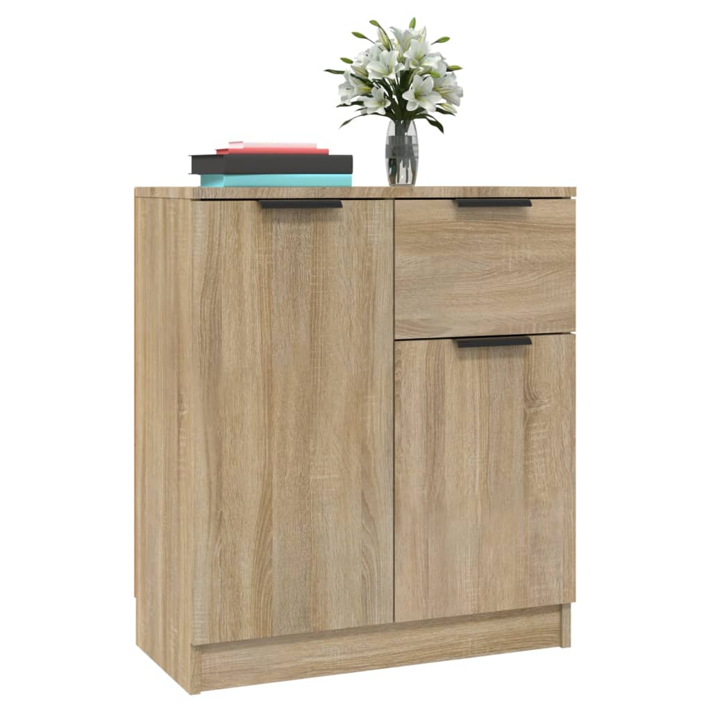 skænke 2 stk. 60x30x70 cm konstrueret træ sonoma-eg