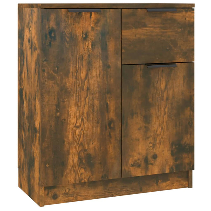 skænke 2 stk. 60x30x70 cm konstrueret træ røget egetræsfarve