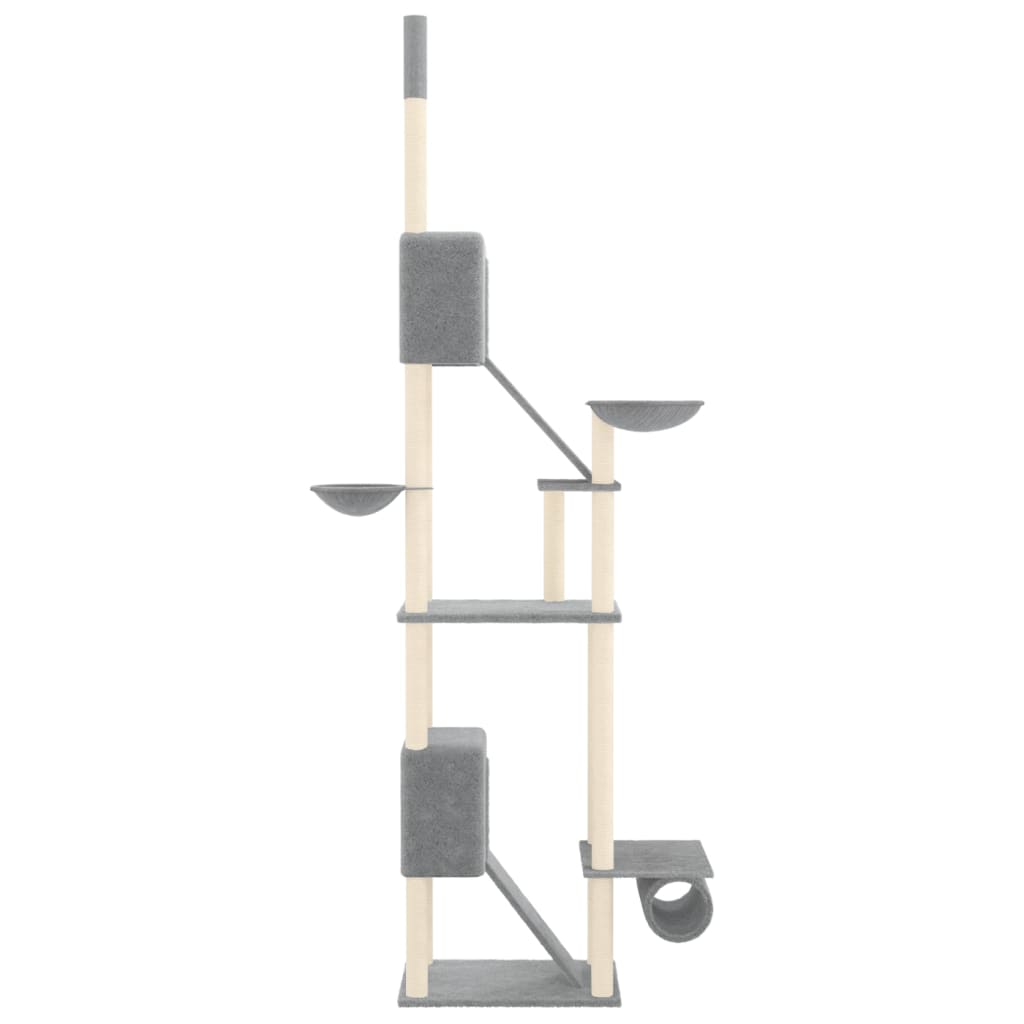 kradsetræ fra gulv til loft 277-303 cm lysegrå