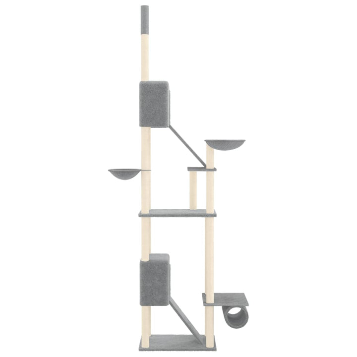 kradsetræ fra gulv til loft 277-303 cm lysegrå