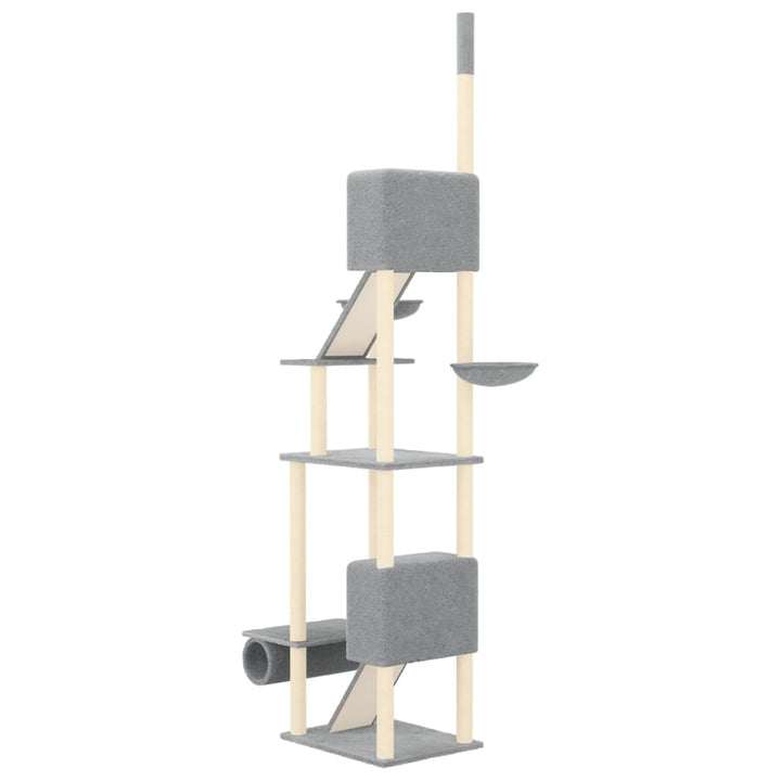 kradsetræ fra gulv til loft 277-303 cm lysegrå