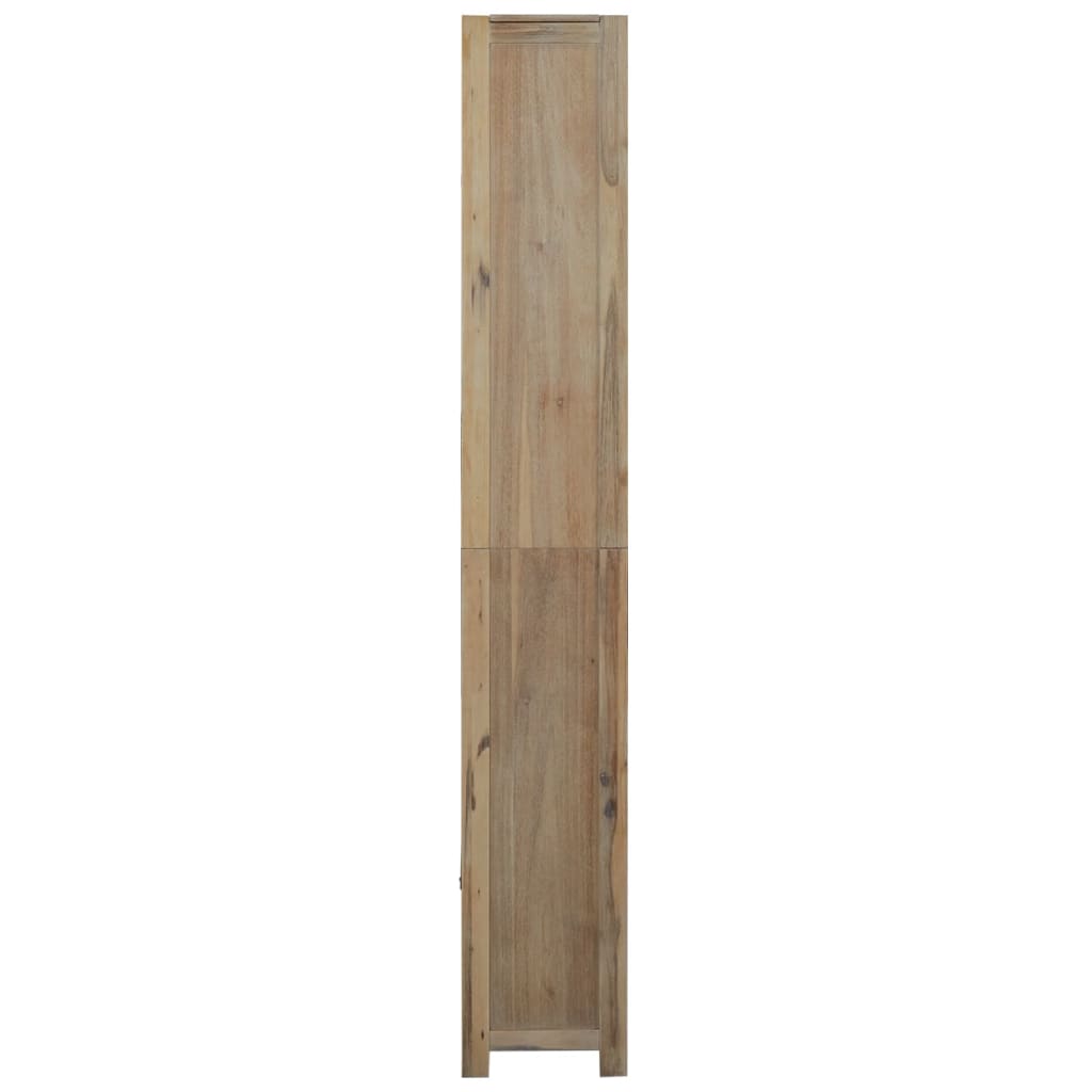 bogreol med 7 hylder 80x30x200 cm massivt akacietræ