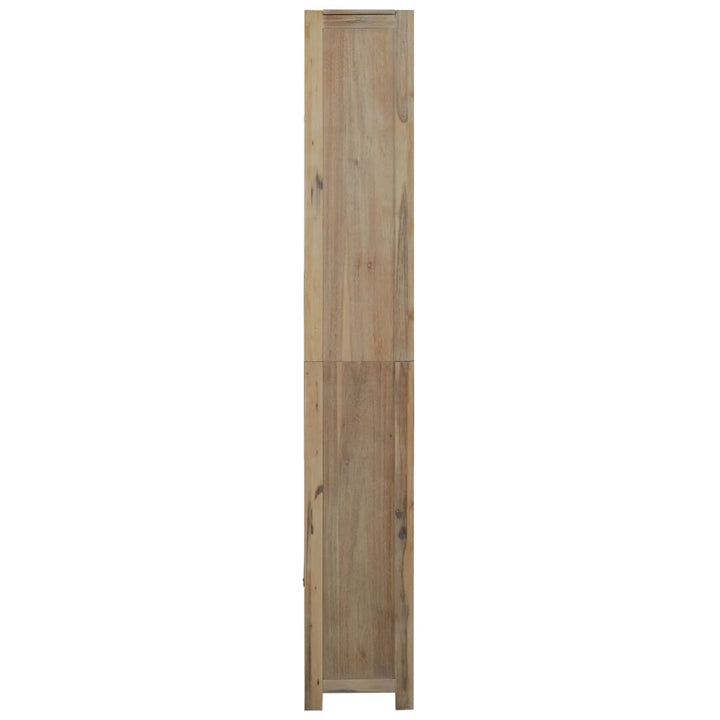bogreol med 7 hylder 80x30x200 cm massivt akacietræ