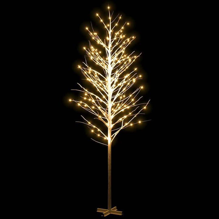 LED-birketræ 400 cm 672 LED'er varmt hvidt lys hvid