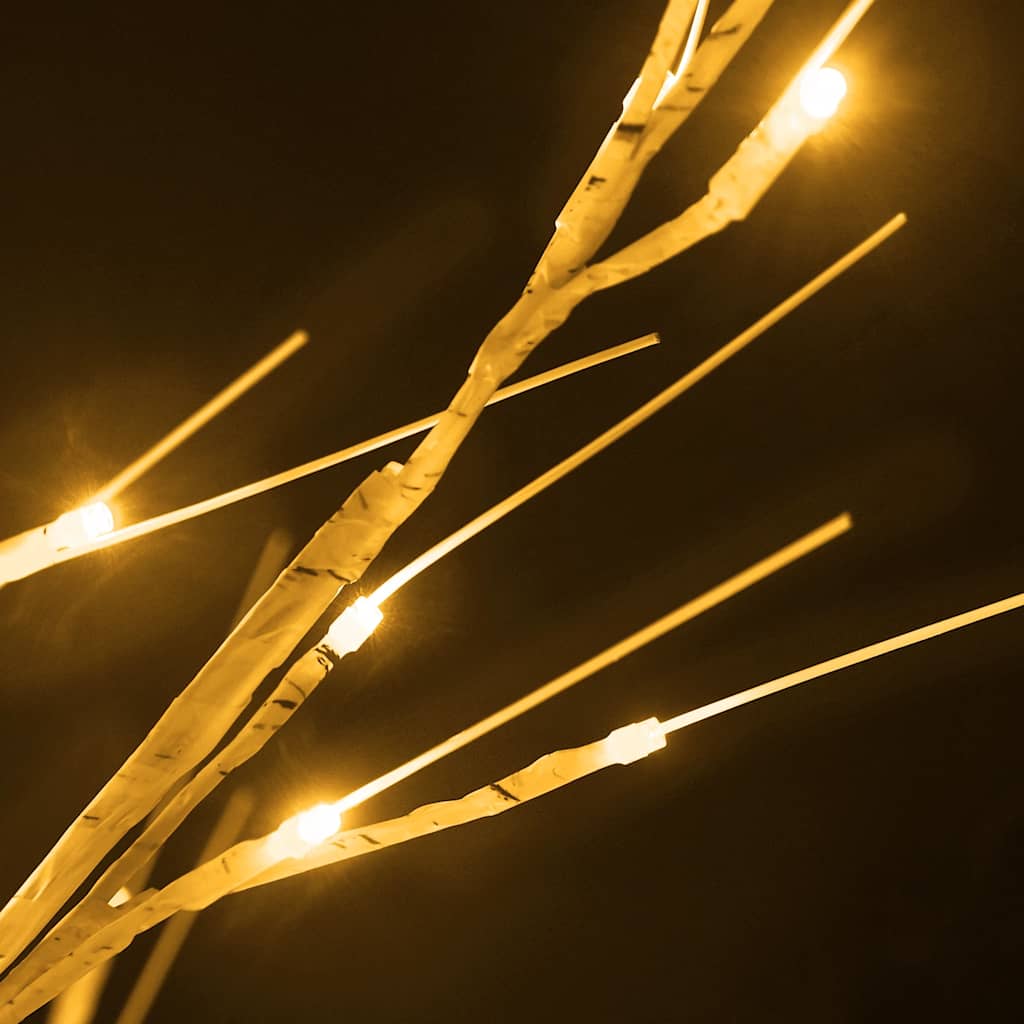 LED-birketræ 400 cm 672 LED'er varmt hvidt lys hvid