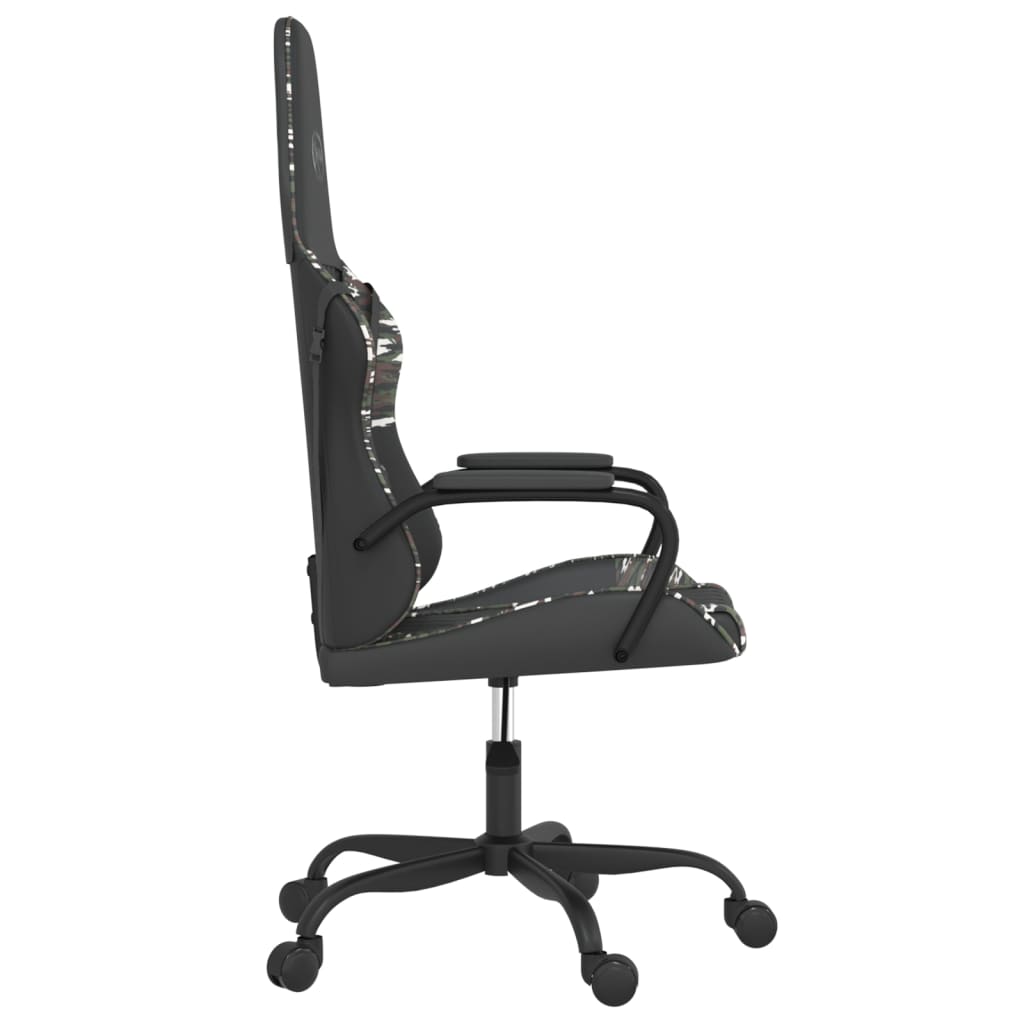 gamingstol m. massagefunktion kunstlæder sort og camouflage