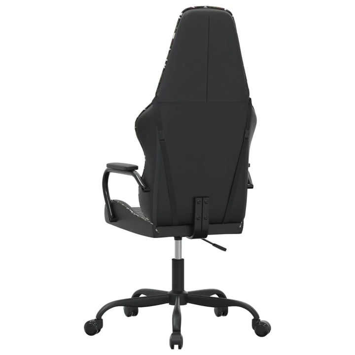 gamingstol med massagefunktion kunstlæder camouflage og sort
