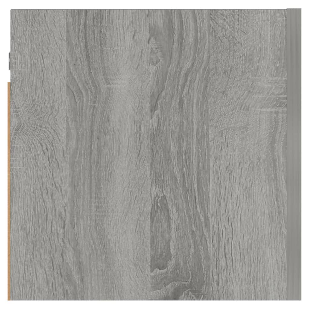 væghængtee tv-skab 8 stk. 30,5x30x30 cm grå og sonoma-eg