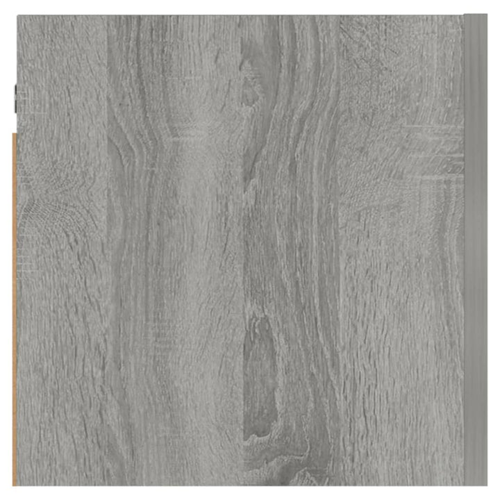 væghængtee tv-skab 8 stk. 30,5x30x30 cm grå og sonoma-eg