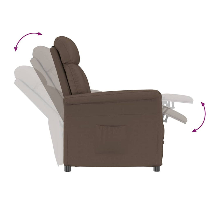 Recliner Stol Brun Mørkebrun 70.5 x 96.5 x 95 cm Stof