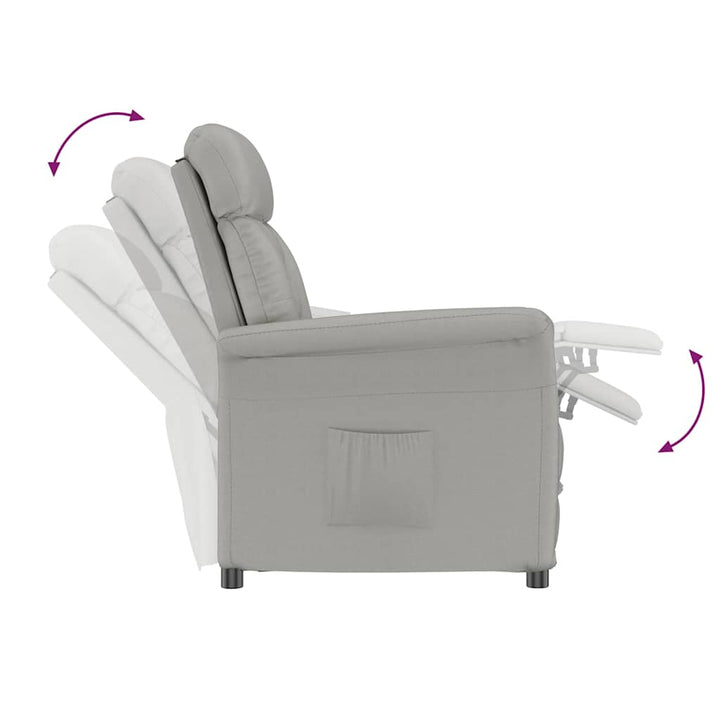 Recliner Stol Lys Grå Lysegrå 70.5 x 96.5 x 95 cm Stof