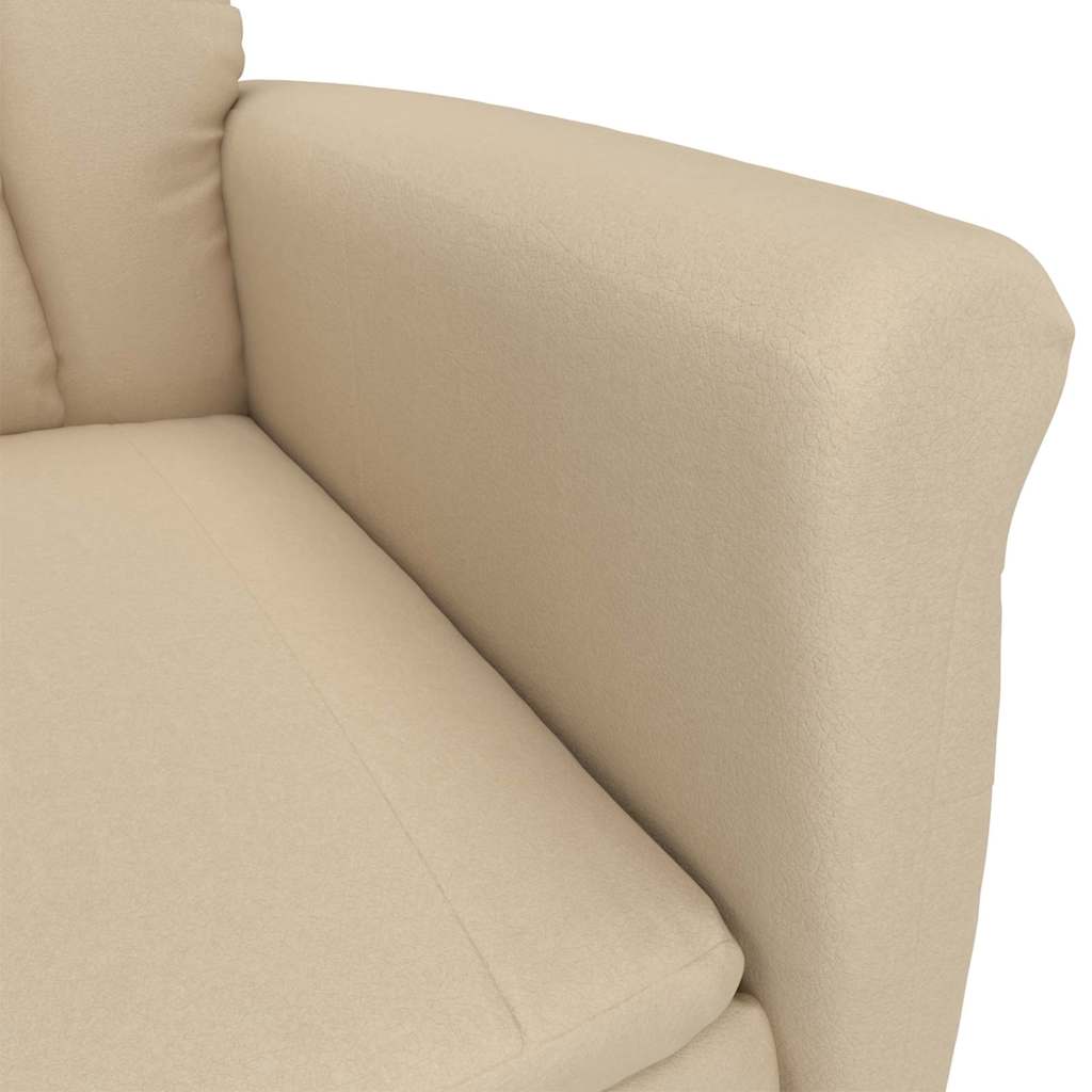 Lænestol Creme Creme 70.5 x 96.5 x 95 cm Stof og metal