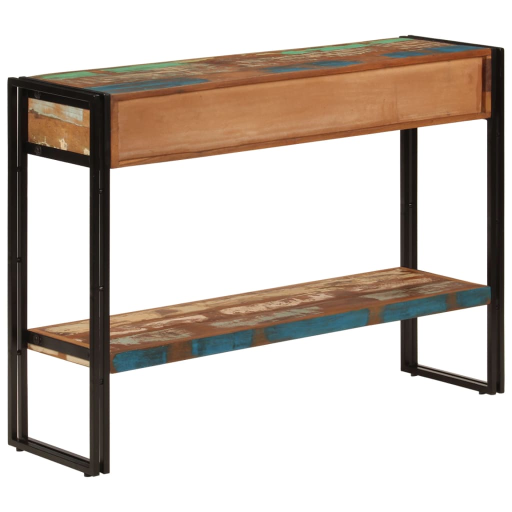 konsolbord 110x30x76 cm massivt genbrugstræ