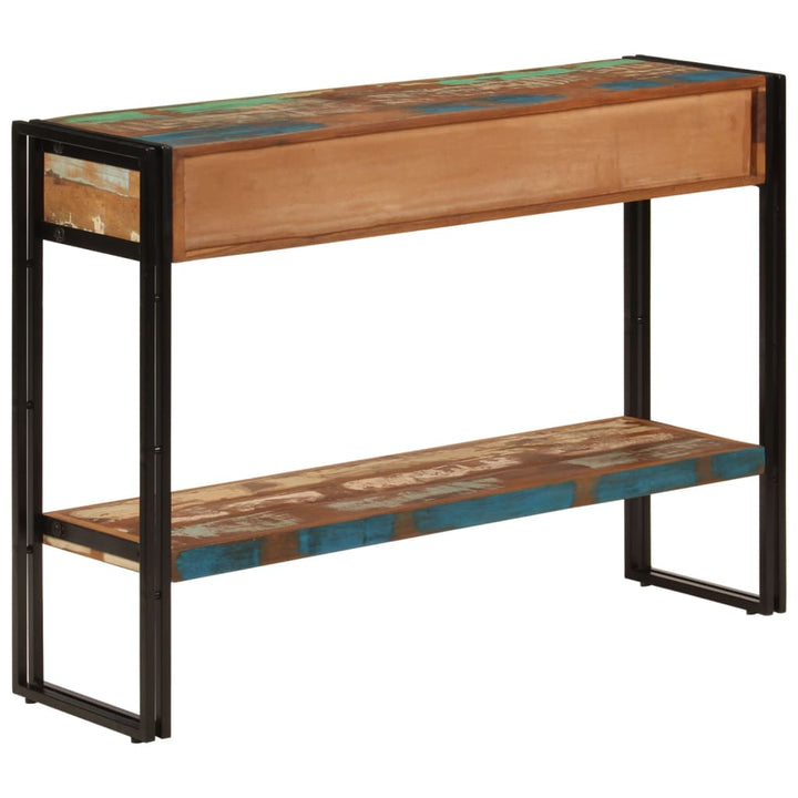 konsolbord 110x30x76 cm massivt genbrugstræ