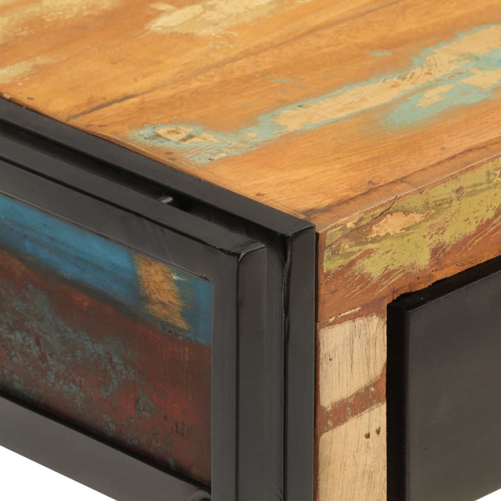 konsolbord 110x30x76 cm massivt genbrugstræ