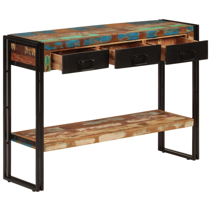 konsolbord 110x30x76 cm massivt genbrugstræ
