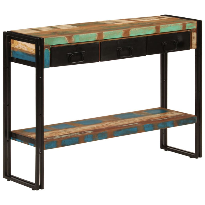 konsolbord 110x30x76 cm massivt genbrugstræ