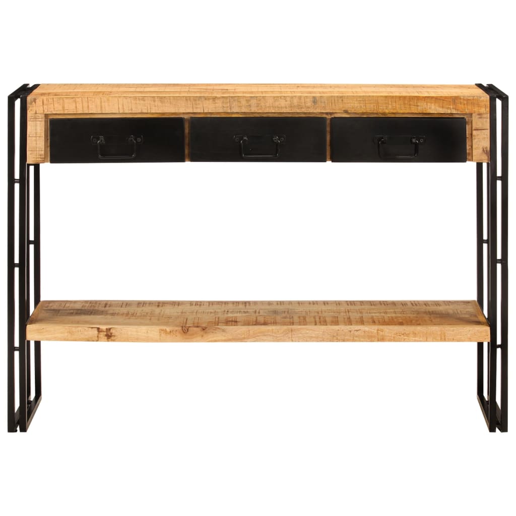 konsolbord 110x30x76 cm massivt mangotræ