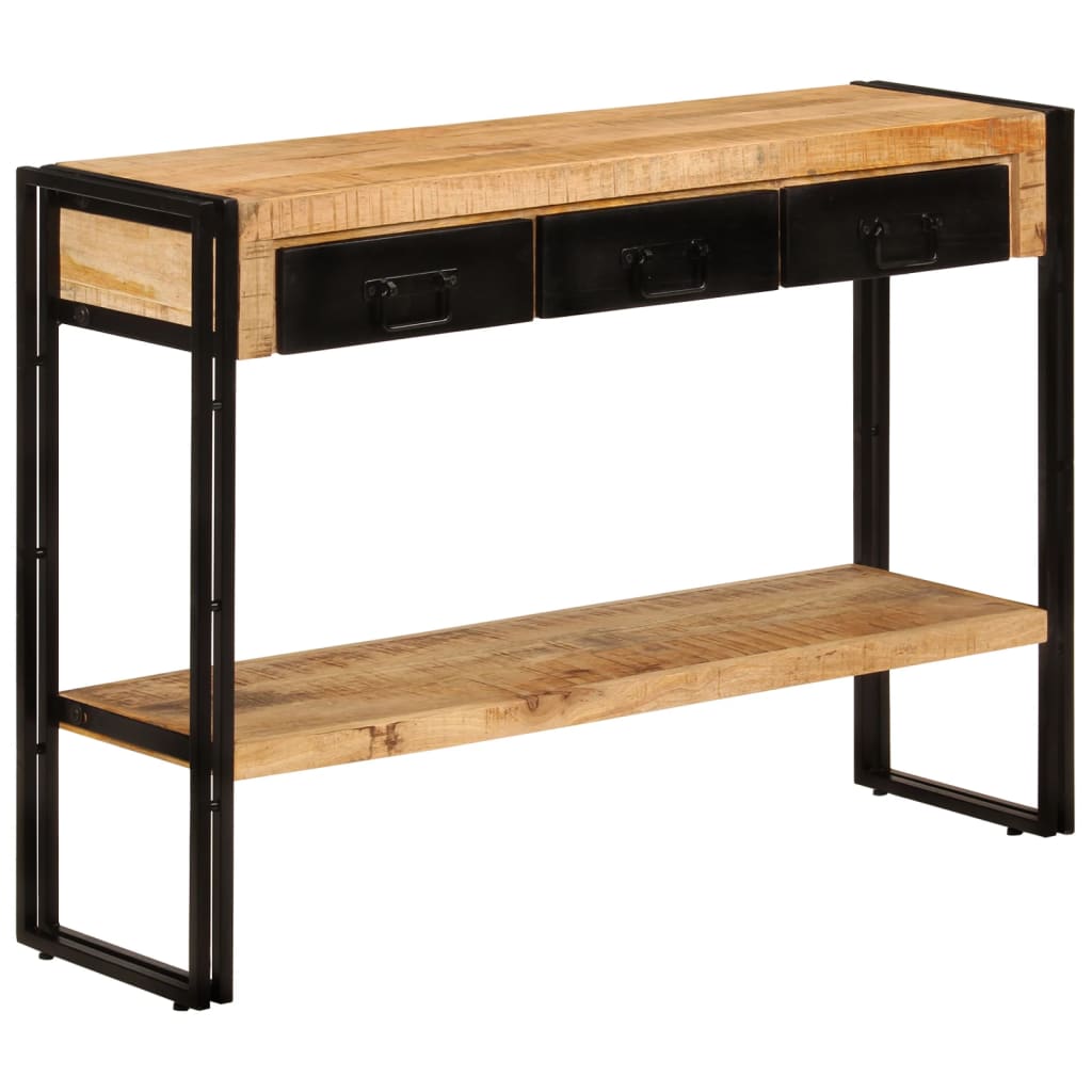 konsolbord 110x30x76 cm massivt mangotræ