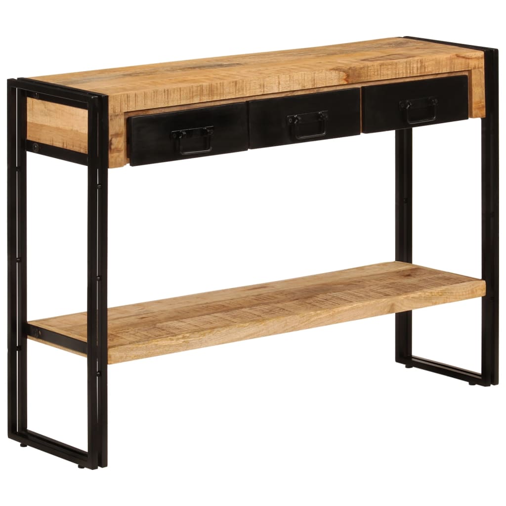 konsolbord 110x30x76 cm massivt mangotræ
