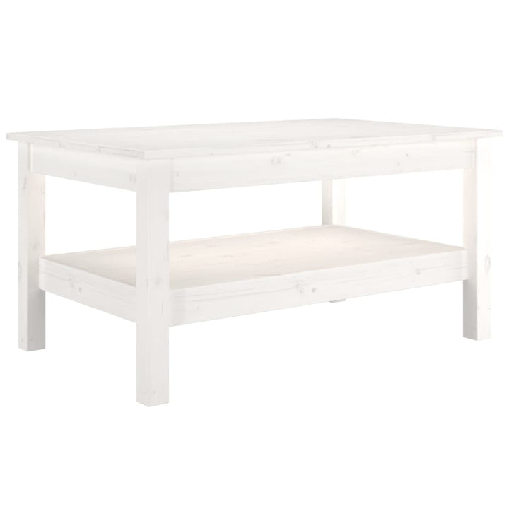 sofabord 80x50x40 cm massivt fyrretræ hvid