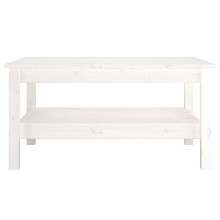 sofabord 80x50x40 cm massivt fyrretræ hvid