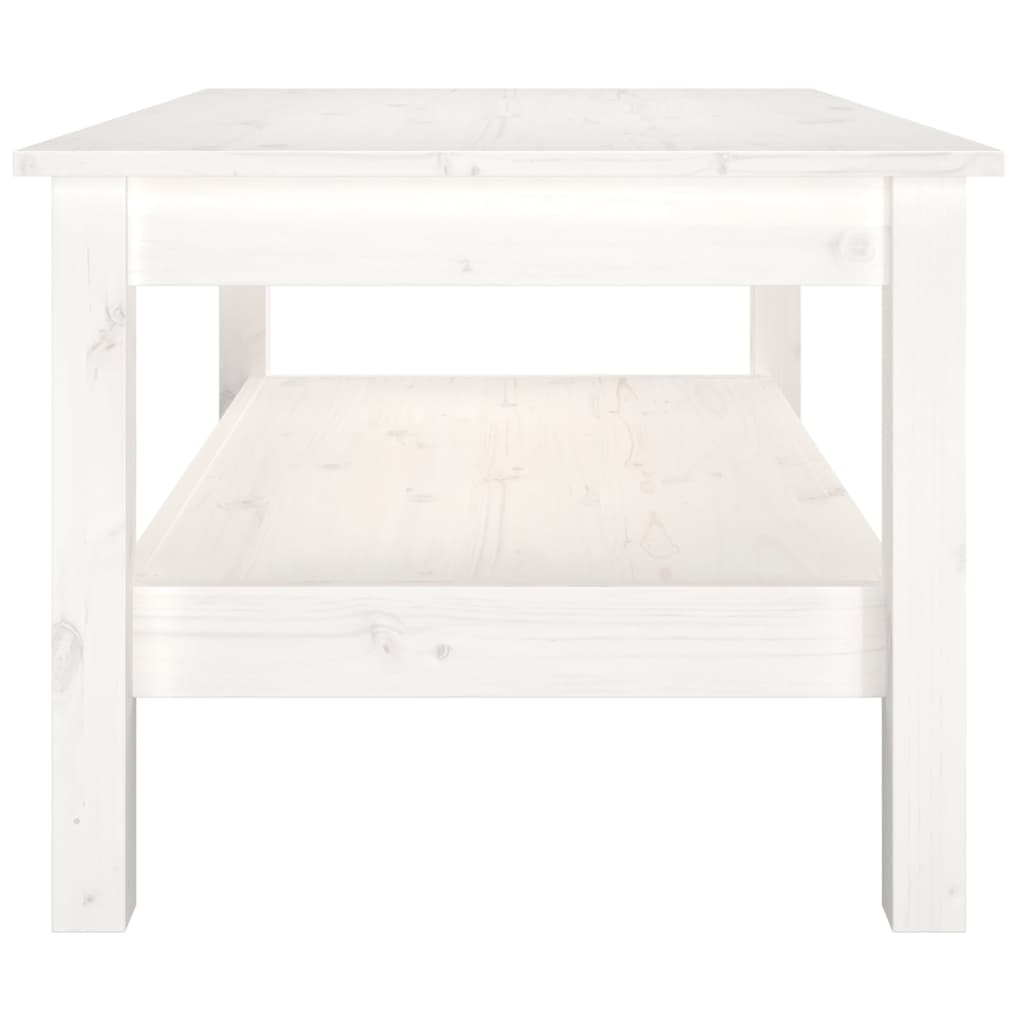 sofabord 80x50x40 cm massivt fyrretræ hvid