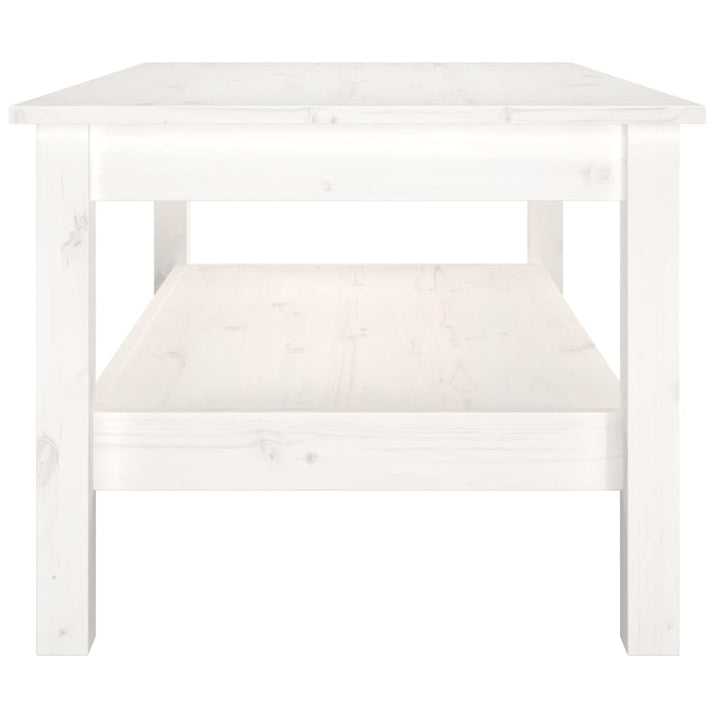 sofabord 80x50x40 cm massivt fyrretræ hvid