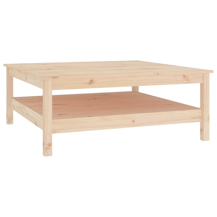 sofabord 100x100x40 cm massivt træ fyrretræ