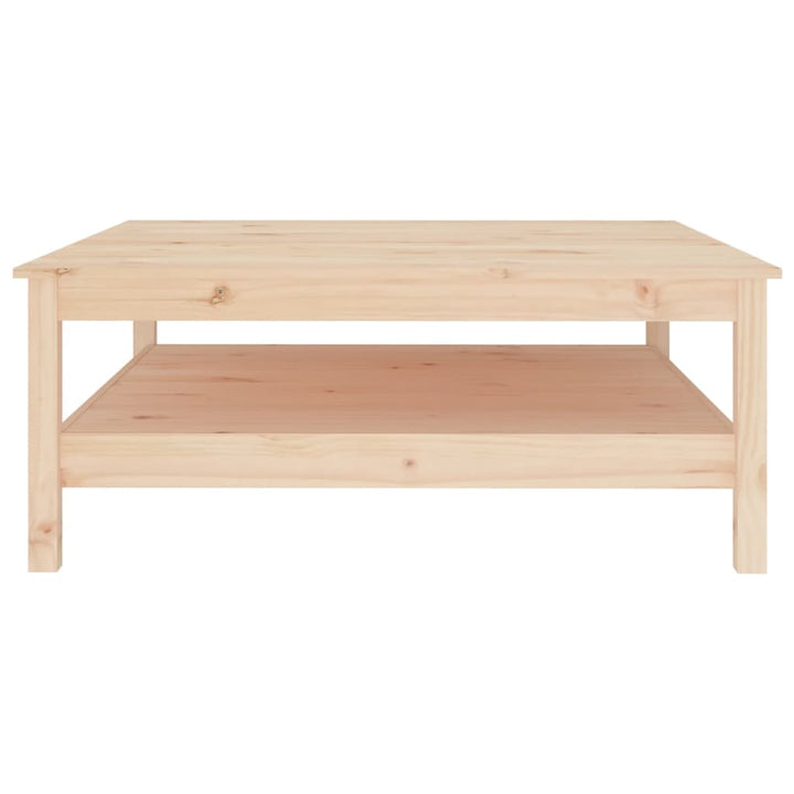 sofabord 100x100x40 cm massivt træ fyrretræ