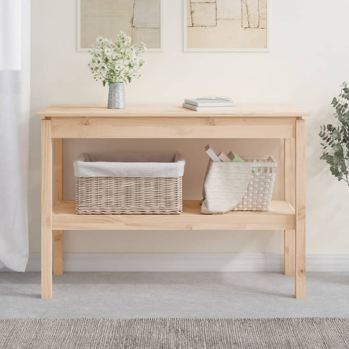 konsolbord 110x40x75 cm massivt fyrretræ
