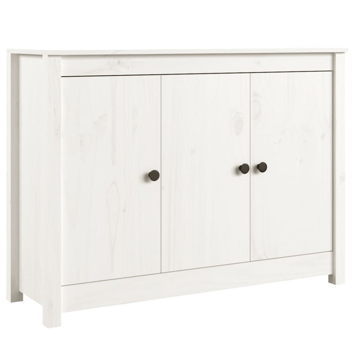 skænk 110x35x74 cm massivt fyrretræ hvid