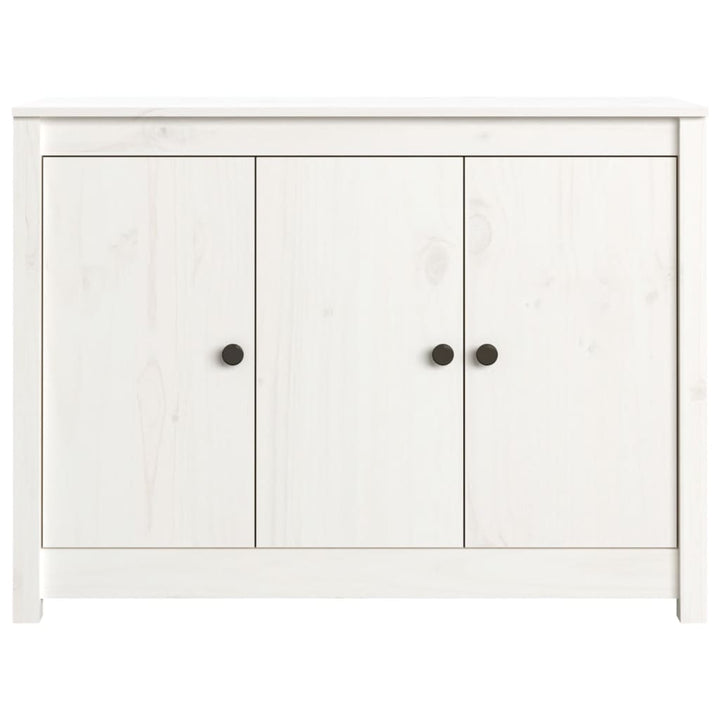skænk 110x35x74 cm massivt fyrretræ hvid