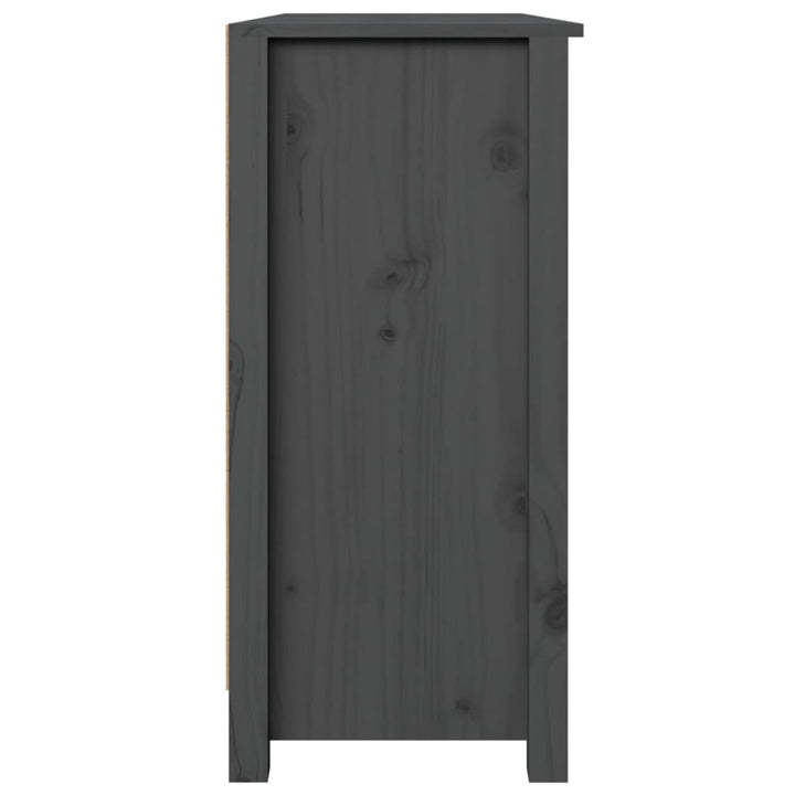 skænk 100x35x74 cm massivt fyrretræ grå