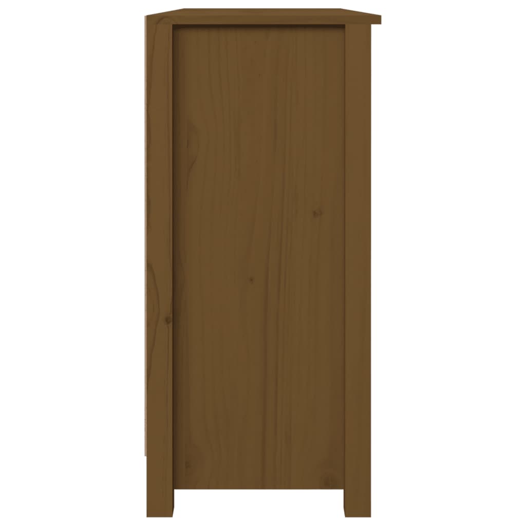 skænk 100x35x74 cm massivt fyrretræ gyldenbrun