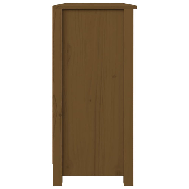 skænk 100x35x74 cm massivt fyrretræ gyldenbrun