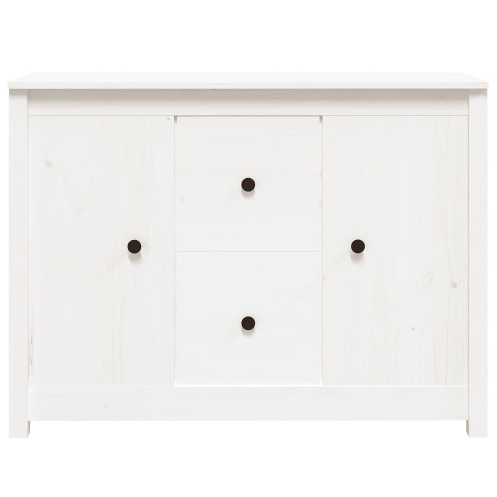 skænk 100x35x74 cm massivt fyrretræ hvid