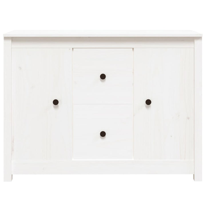 skænk 100x35x74 cm massivt fyrretræ hvid