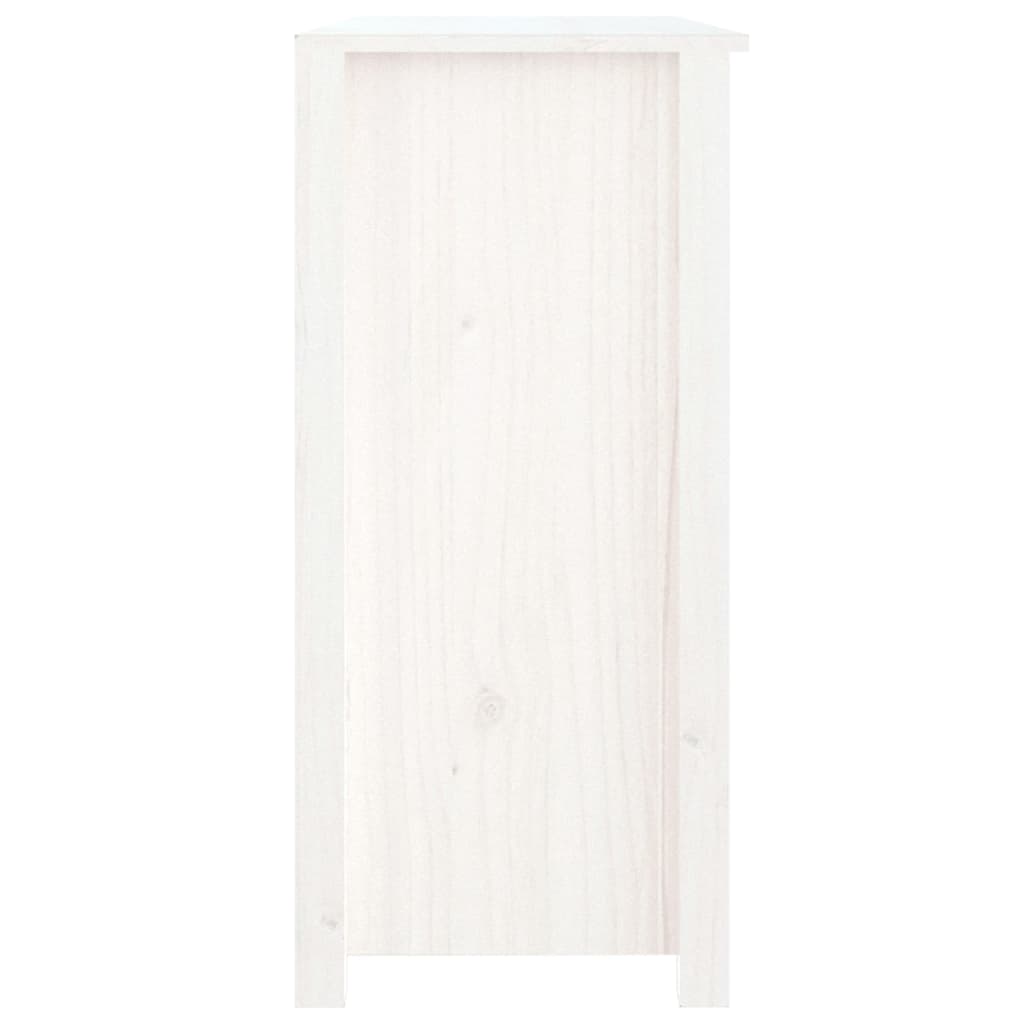 skænk 100x35x74 cm massivt fyrretræ hvid