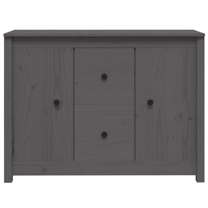 skænk 100x35x74 cm massivt fyrretræ grå